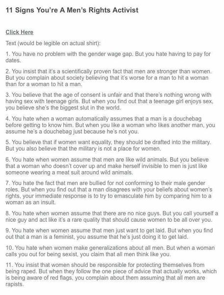 11 signs you're an MRA