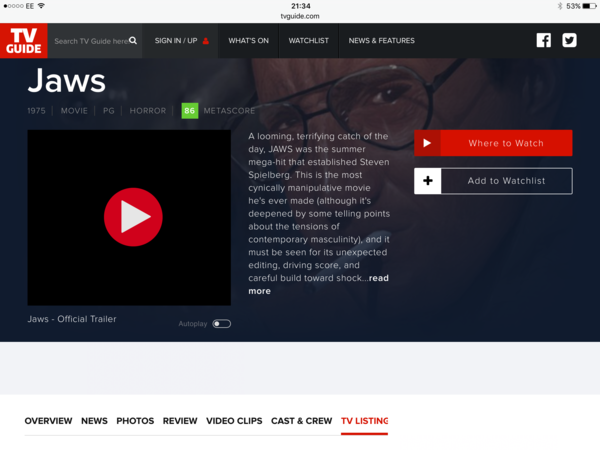 Do I let my 5yr old watch Jaws?