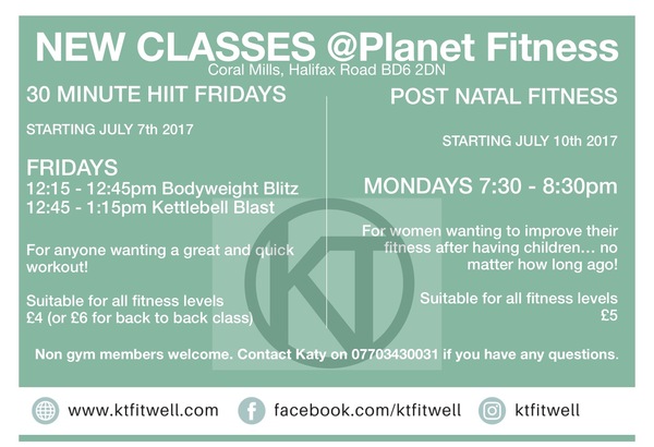 Post Natal fitness classes Bradford