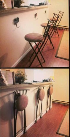 Folding breakfast bar