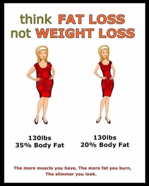 "muscle weighs more than fat"