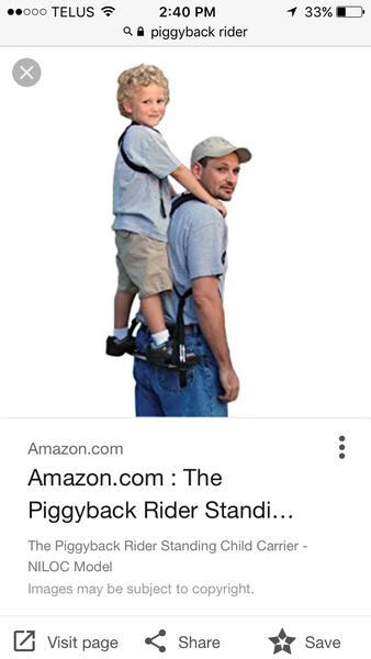 To carry my toddler on my shoulders sometimes?