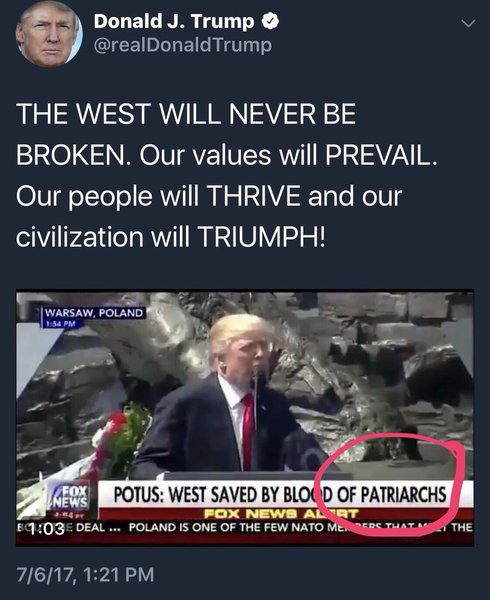 The one where Trump just can't stop being Trump