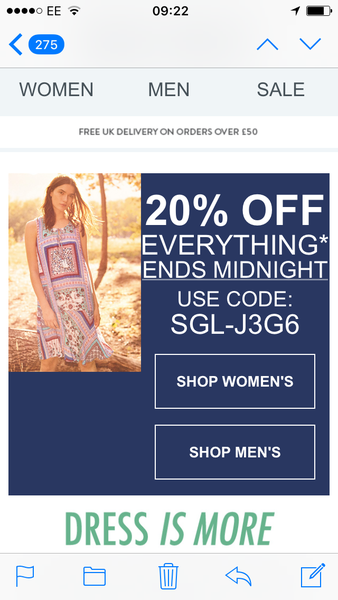 Any White Stuff codes for something % off please?