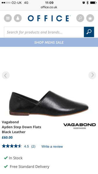 Stylish black flat shoes