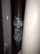 Help! Bathroom pipe squirting everywhere!