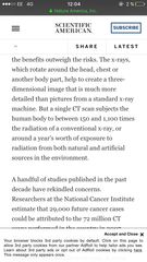 Cat scan - radiation levels?