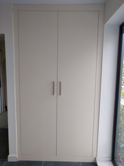 Slide and hide doors for utility room