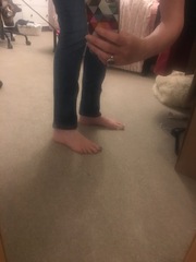 Slim jeans - too short? Pics.