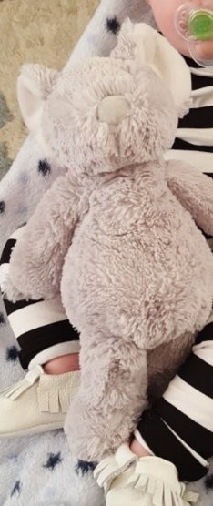 Lost Grey Soft Mouse toy. Left on plane