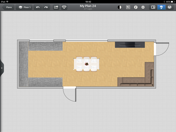 Kitchen diner 9m by 3m