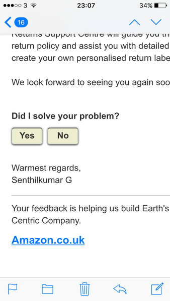 To be really disappointed with amazon