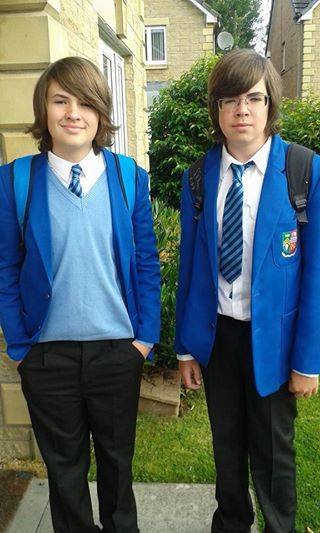 Large man sized 16 year old boy with very long hair - wedding outfit!
