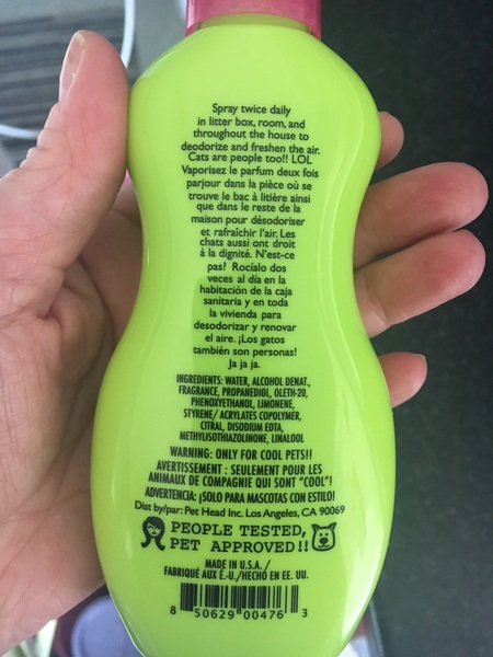 Help I've just sprayed my girls with air freshener!!