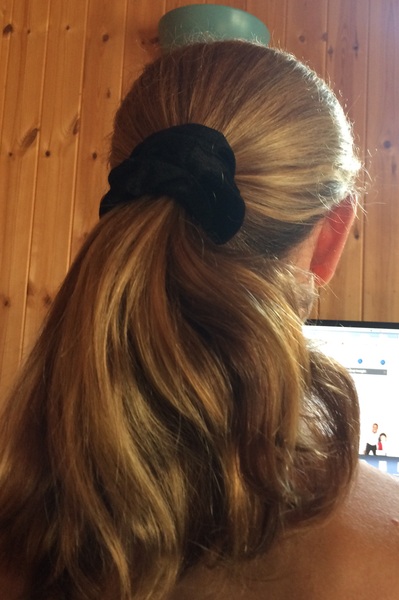 What do you use to tie your hair back?