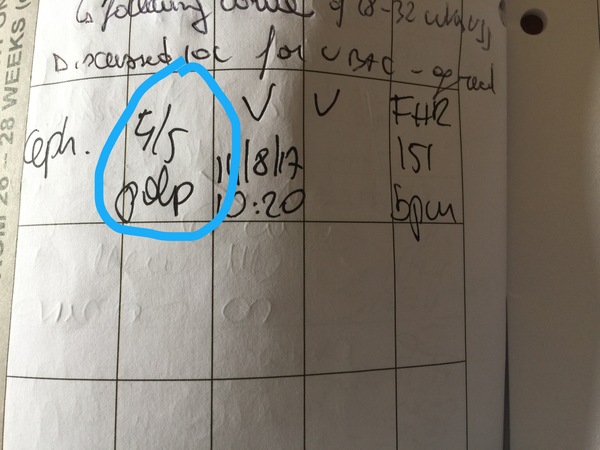Does this say 4/5 or 5/5 palpable