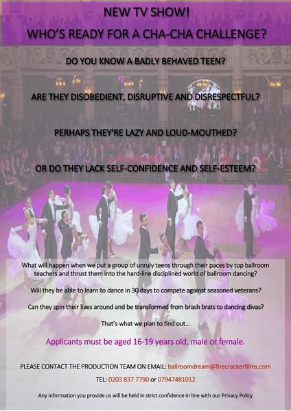 WANTED: Badly behaved teens needed for new TV show!