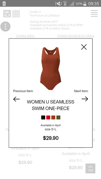 Uniqlo swimsuit