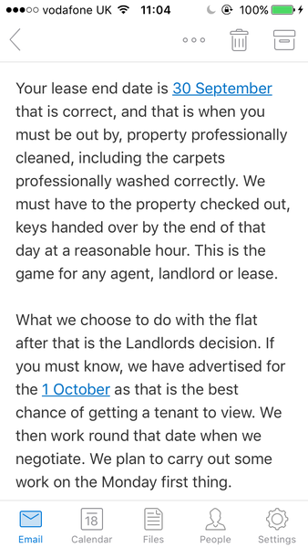 Is the letting agent being an absolute twat here?
