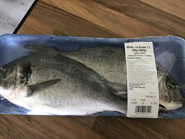 To eat this sea bream past ONE day after it's sell by date.