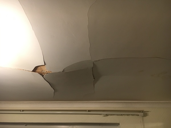 What do I need to do to this ceiling following a leak?