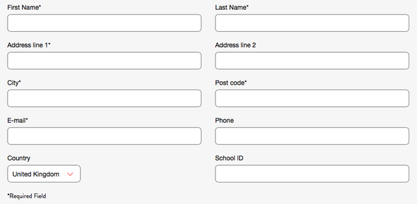 Name labels did not arrive