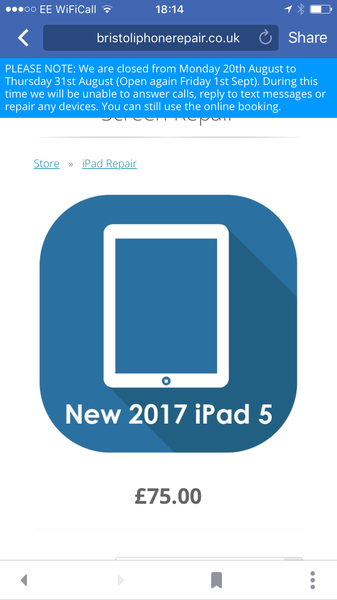 Not to replace babysitter's ipad screen that DD2 cracked