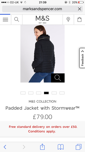Navy quitled jacket WITH HOOD!