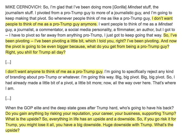Is this just real life? Is this just fantasy? ScaraMooch, keep your hands away from me. Trump continued