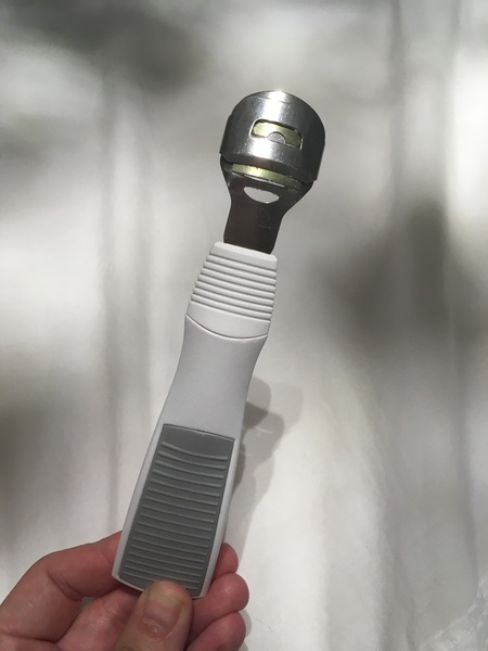 So I just dusted off my dead skin scraper and...