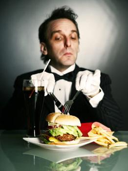 To eat a burger with my hands?