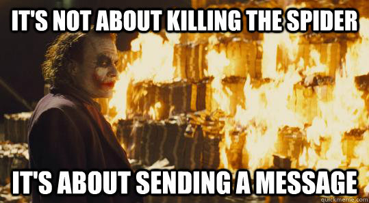 To burn the house down or demolish it in some way