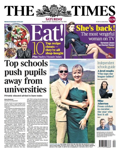 'top' independent schools are turning towards Btecs - article in the Times