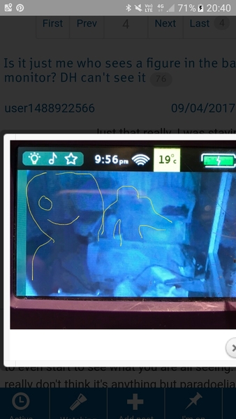 Is it just me who sees a figure in the baby monitor? DH can't see it