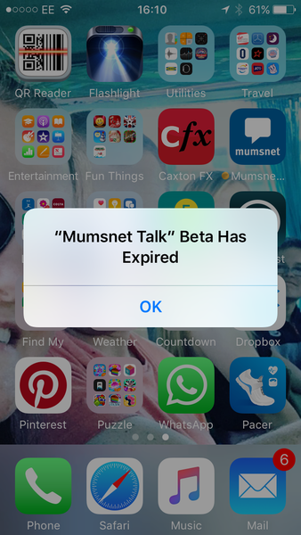 Mumsnet iPhone App Expired?