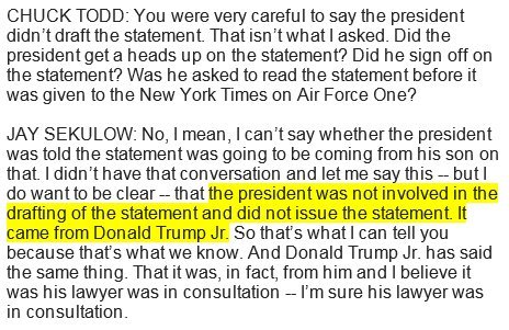 Is this just real life? Is this just fantasy? ScaraMooch, keep your hands away from me. Trump continued