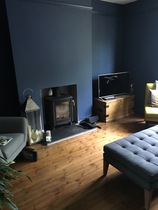 Has anyone got a navy or dark blue living room?