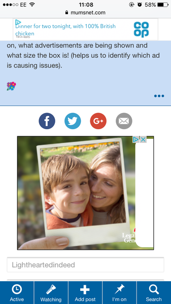 Stupid big advert suddenly takes over page and starts talking to me