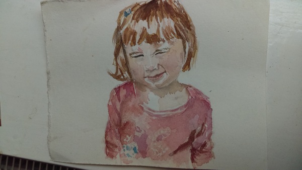 Mini watercolour of DD