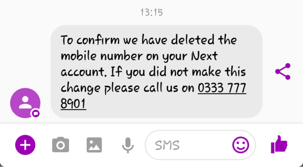 To be worried about these text messages