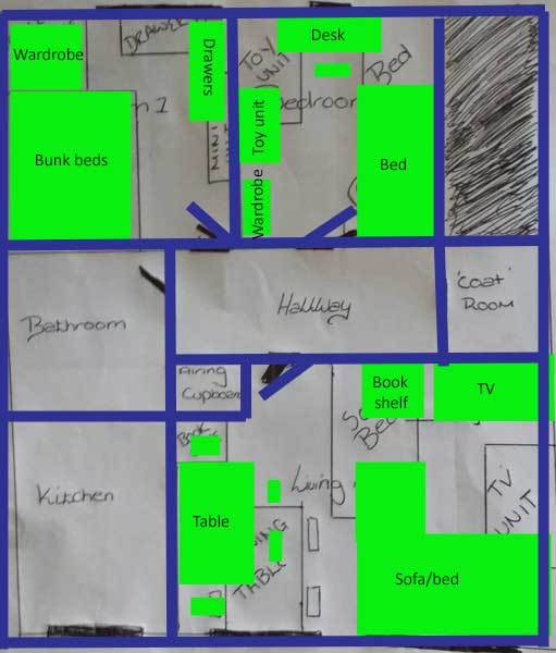 To ask for help arranging my home, diagram included