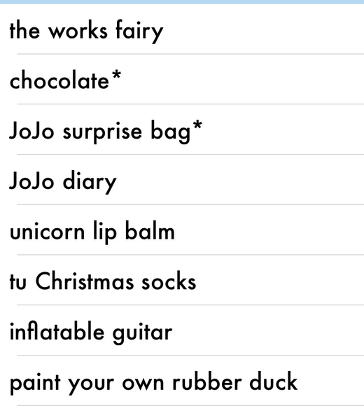 I have done the stockings!