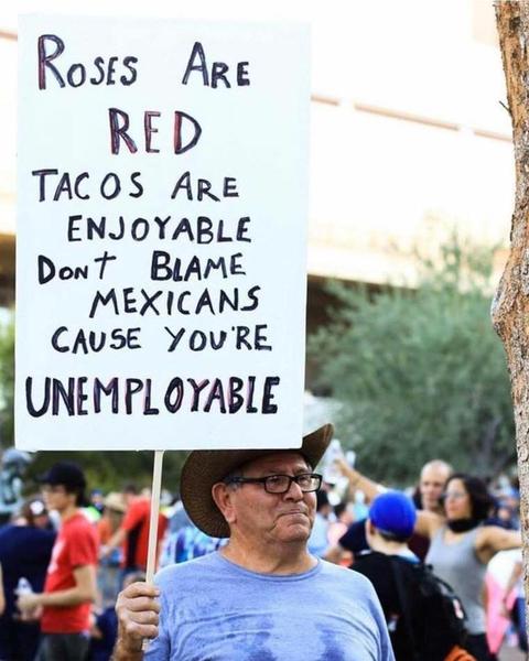 In the dim corner, we have Trump! In the dictator corner, we have Kim! Or is that mixed up?