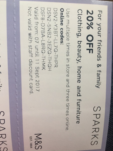M&S friends and family?