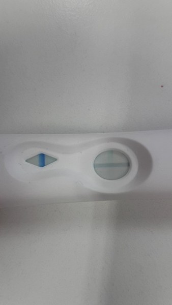 21 days late, 2 faint positives and rest negative