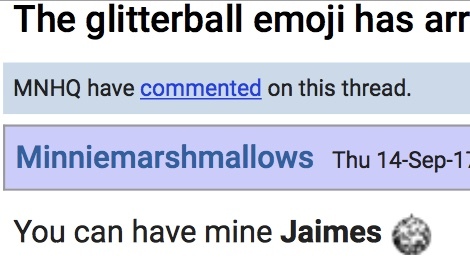 The glitterball emoji has arrived!