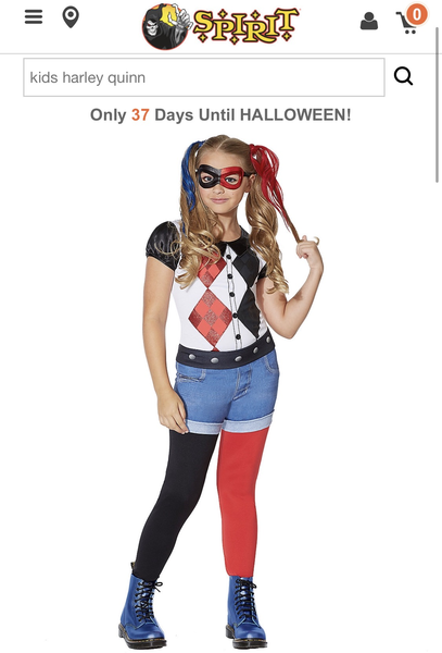 Should we let DD8 dress as Harley Quinn for Hallowe'en?