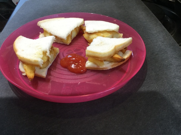 To say sod it and give them a chip butty for their tea?
