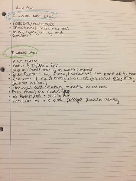 Or is this birth plan okay?