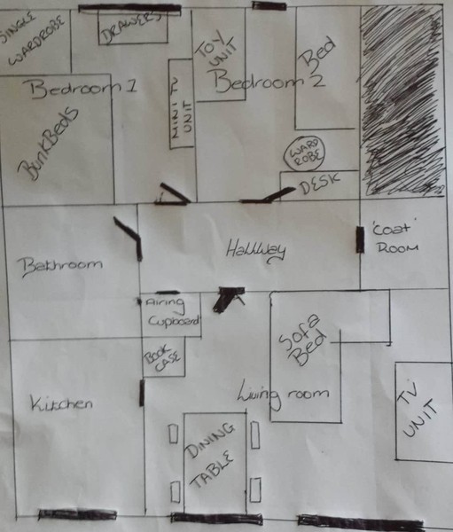 To ask for help arranging my home, diagram included